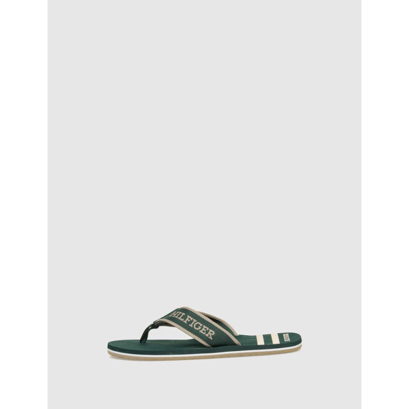 SANDALIA DE DEDO TOMMY HILFIGER SPORTY HILFIGER BEACH SANDAL VERDE