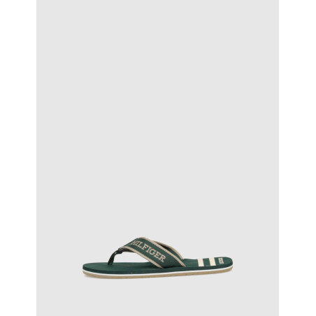 SANDALIA DE DEDO TOMMY HILFIGER SPORTY HILFIGER BEACH SANDAL VERDE