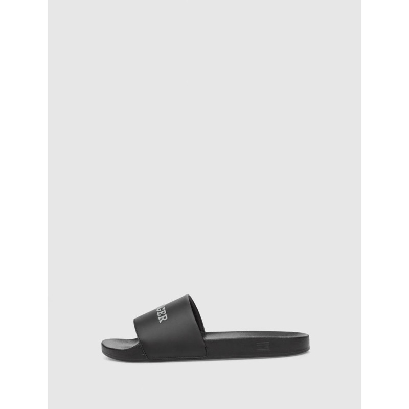 CHANCLA TOMMY HILFIGER HILFIGER RAISED POOLSLIDE NEGRO