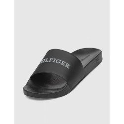 CHANCLA TOMMY HILFIGER HILFIGER RAISED POOLSLIDE NEGRO