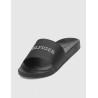 CHANCLA TOMMY HILFIGER HILFIGER RAISED POOLSLIDE NEGRO
