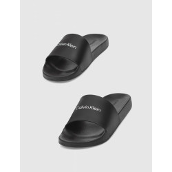 CHANCLA CALVIN KLEIN POOL SLIDE RUBBER NEGRO