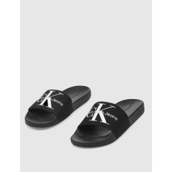 CHANCLA CALVIN KLEIN SLIDE MONORAM CO NEGRO