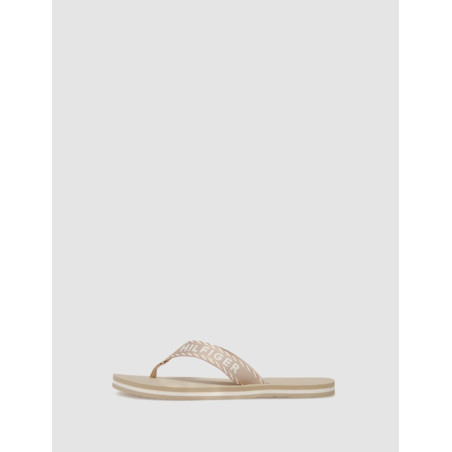 CHANCLA TOMMY HILFIGER TOMMY WEBBING SANDAL BEIG