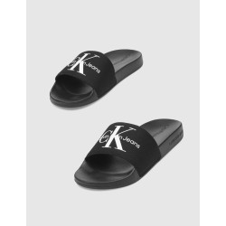 CHANCLA CALVIN KLEIN SLIDE MONOGRAM CO NEGRO