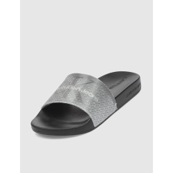 CHANCLA MUJER CALVIN KLEIN SLIDE LENTICULAR BLANCO