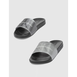 CHANCLA MUJER CALVIN KLEIN SLIDE LENTICULAR BLANCO