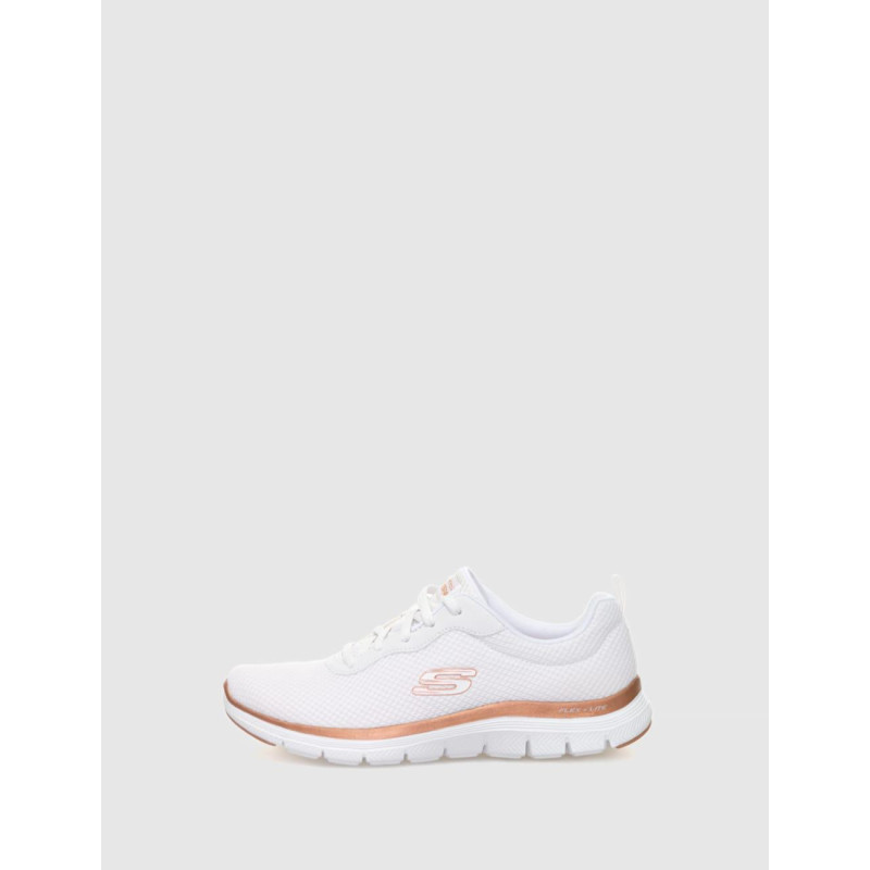 ZAPATILLA SKECHERS FLEX APPEAL 4.0 BRILLIANT VIEW BLANCO