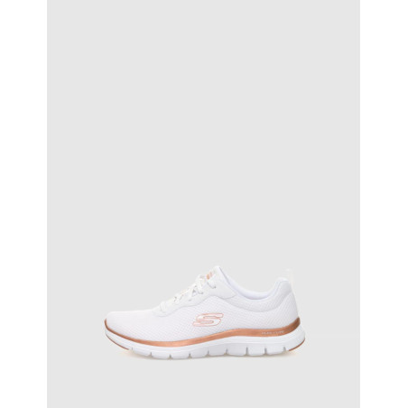 ZAPATILLA SKECHERS FLEX APPEAL 4.0 BRILLIANT VIEW BLANCO