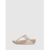 CHANCLA FITFLOP LULU CRYSTAL EMBELLISHED TOE-POST PLATINO