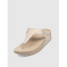 CHANCLA FITFLOP LULU CRYSTAL EMBELLISHED TOE-POST PLATINO