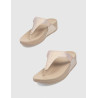 CHANCLA FITFLOP LULU CRYSTAL EMBELLISHED TOE-POST PLATINO