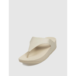 CHANCLA FLIP FLOP LULU GLITZ-CANVAS TOE-POST PLATINO