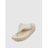CHANCLA FLIP FLOP LULU GLITZ-CANVAS TOE-POST PLATINO