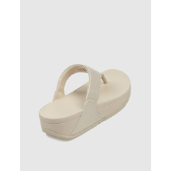CHANCLA FLIP FLOP LULU GLITZ-CANVAS TOE-POST PLATINO