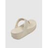 CHANCLA FLIP FLOP LULU GLITZ-CANVAS TOE-POST PLATINO