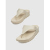 CHANCLA FLIP FLOP LULU GLITZ-CANVAS TOE-POST PLATINO