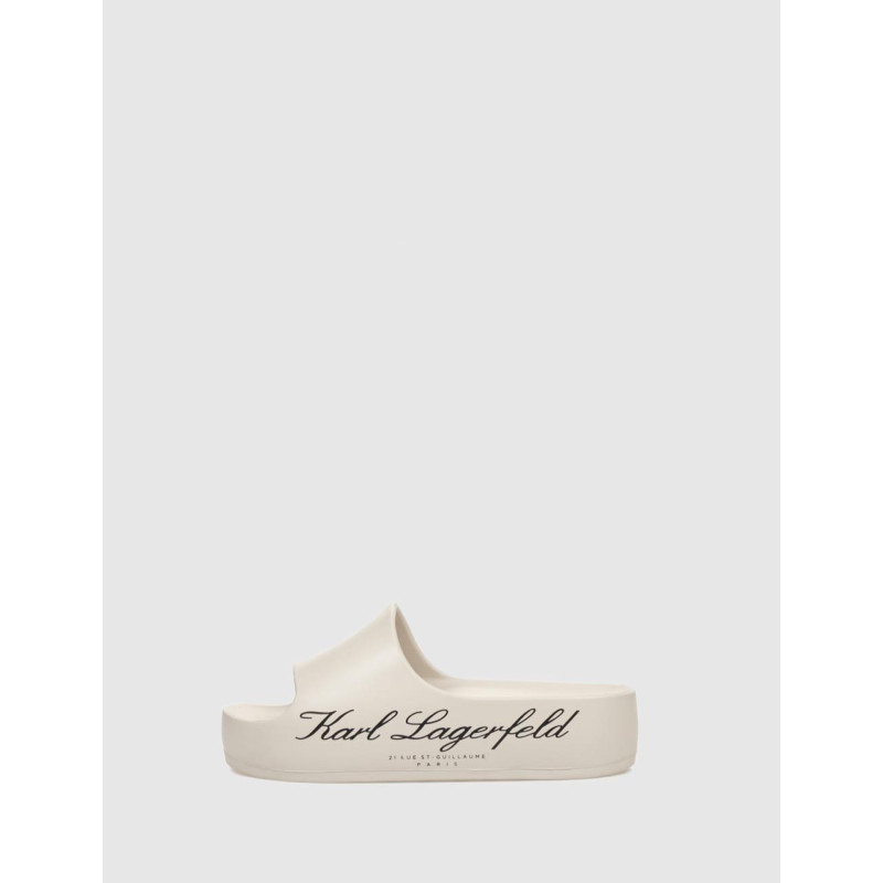 CHANCLA KARL LAGERFELD KOBO II HOTEL LOGO SLIDE BEIG
