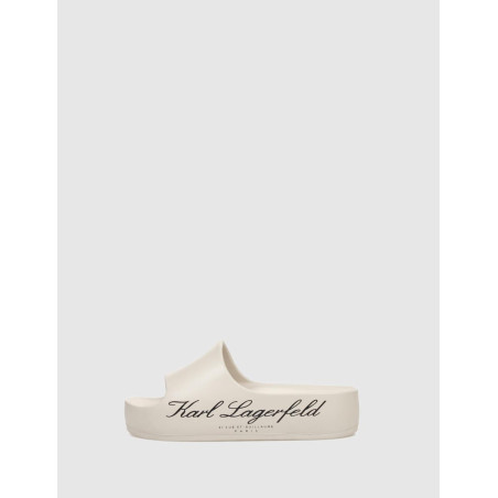 CHANCLA KARL LAGERFELD KOBO II HOTEL LOGO SLIDE BEIG