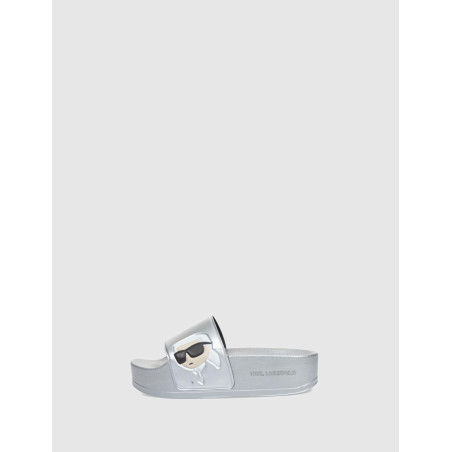 CHANCLA KARL LAGERFELD KONDO MAXI KARL NFT SLIDE PLATA