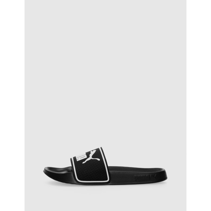 CHANCLA PUMA LEADCAT 2.0 NEGRO LOGO BLANCO