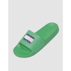 CHANCLA TOMMY HILFIGER TOMMY JEANS FLAG PRINT POOL SLD VERDE