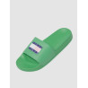 CHANCLA TOMMY HILFIGER TOMMY JEANS FLAG PRINT POOL SLD VERDE