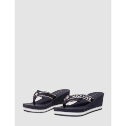 CHANCLA TOMMY HILFIGER TOMMY WEBBING H WEDGW SANDAL MARINO