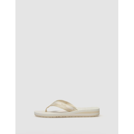 CHANCLA TOMMY HILFIGER TH COLORBLOCK WEBBING SANDAL BEIG