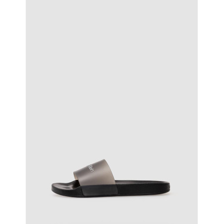 CHANCLA CALVIN KLEIN RUBBER POOL SLIDE-TRANSP NEGRO