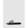 CHANCLA CALVIN KLEIN RUBBER POOL SLIDE-TRANSP NEGRO