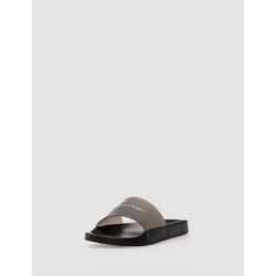 CHANCLA CALVIN KLEIN RUBBER POOL SLIDE-TRANSP NEGRO