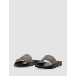 CHANCLA CALVIN KLEIN RUBBER POOL SLIDE-TRANSP NEGRO