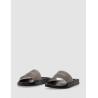 CHANCLA CALVIN KLEIN RUBBER POOL SLIDE-TRANSP NEGRO