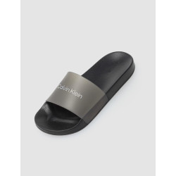 CHANCLA CALVIN KLEIN RUBBER POOL SLIDE-TRANSP NEGRO