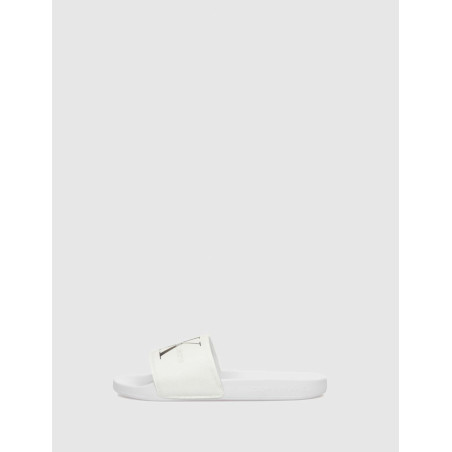 CHANCLA CALVIN KLEIN SLIDE MONOGRAM CO BLANCO