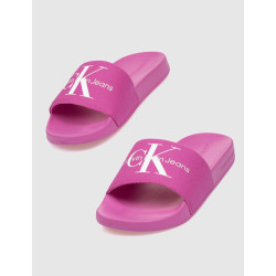 CHANCLA CALVIN KLEIN SLIDE MONOGRAM CO FUXIA