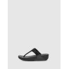 CHANCLA FITFLOP LULU CRYSTAL EMBELLISHED TOE-POST NEGRO