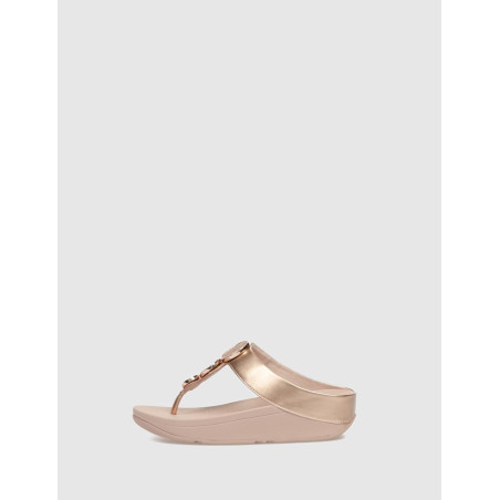 CHANCLA FLIP FLOP HALO BEAD-CIRCLE METALLIC TOE-POST ORO ROSADO
