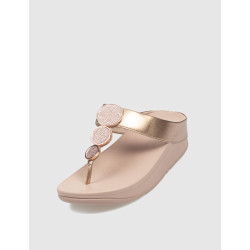CHANCLA FLIP FLOP HALO BEAD-CIRCLE METALLIC TOE-POST ORO ROSADO