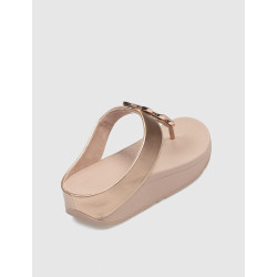 CHANCLA FLIP FLOP HALO BEAD-CIRCLE METALLIC TOE-POST ORO ROSADO