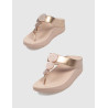 CHANCLA FLIP FLOP HALO BEAD-CIRCLE METALLIC TOE-POST ORO ROSADO