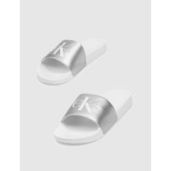 CHANCLA CALVIN KLEIN SLIDE NY PEARL BLANCO