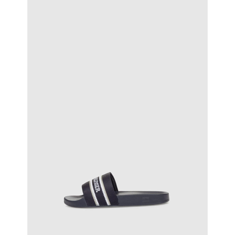 CHANCLA TOMMY HILFIGER TJW CHUNKY FLATFORM SLIDE MARINO