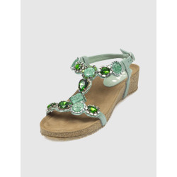 SANDALIA OBVIO SHOES LEIKO VERDE