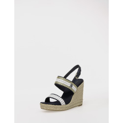 SANDALIA TOMMY HILFIGER GOLDEN WEBBING  WEDGE MARINO
