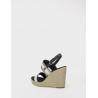 SANDALIA TOMMY HILFIGER GOLDEN WEBBING  WEDGE MARINO