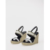 SANDALIA TOMMY HILFIGER GOLDEN WEBBING  WEDGE MARINO