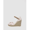 SANDALIA TOMMY HILFIGER BASIC SEERSUCKER HIGH WEDGE ROSA