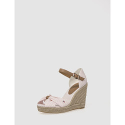 SANDALIA TOMMY HILFIGER BASIC SEERSUCKER HIGH WEDGE ROSA